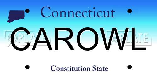 CAROWL Connecticut License Plate