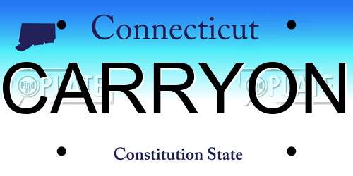 CARRYON Connecticut License Plate