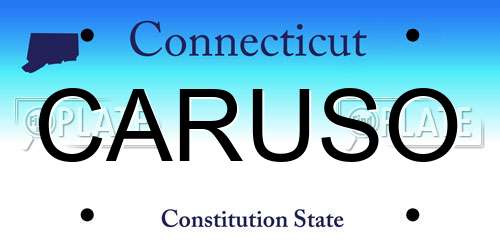 CARUSO Connecticut License Plate