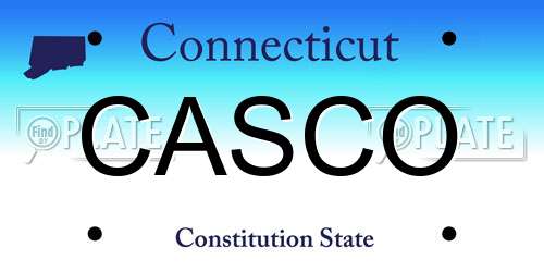 CASCO Connecticut License Plate