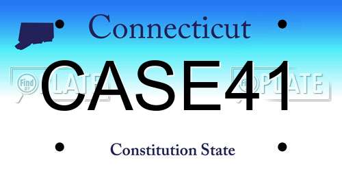 CASE41 Connecticut License Plate