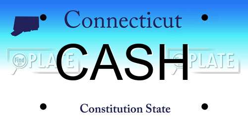 CASH Connecticut License Plate