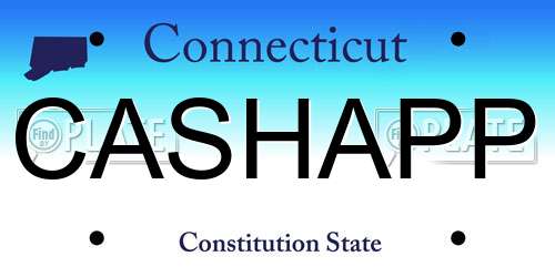 CASHAPP Connecticut License Plate