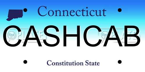 CASHCAB Connecticut License Plate