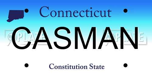 CASMAN Connecticut License Plate