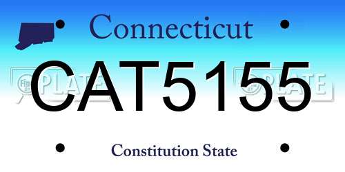 CAT5155 Connecticut License Plate