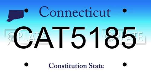 CAT5185 Connecticut License Plate