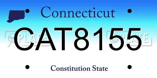 CAT8155 Connecticut License Plate