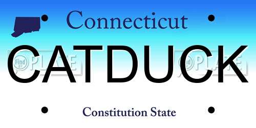 CATDUCK Connecticut License Plate