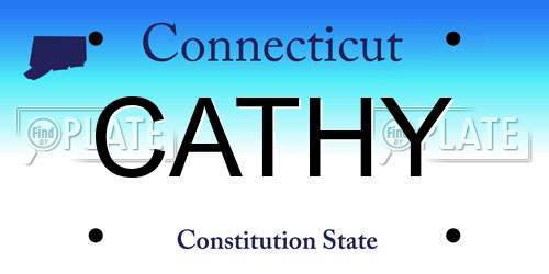 CATHY Connecticut License Plate