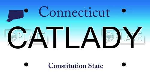 CATLADY Connecticut License Plate