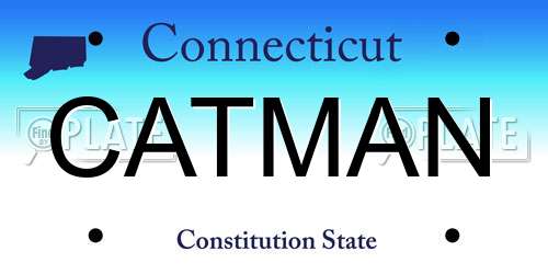 CATMAN Connecticut License Plate