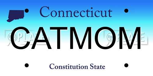 CATMOM Connecticut License Plate