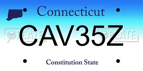 CAV35Z Connecticut License Plate