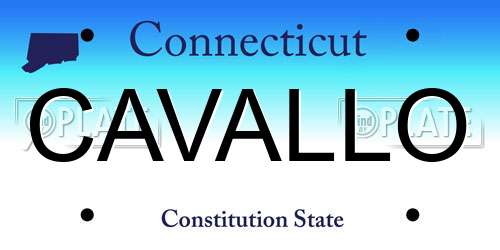 CAVALLO Connecticut License Plate