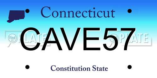 CAVE57 Connecticut License Plate