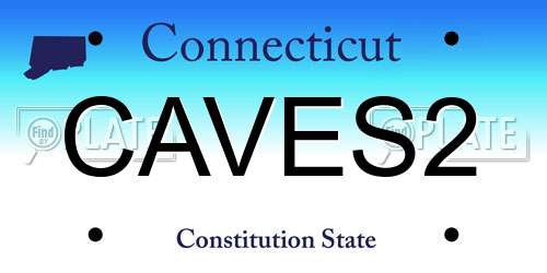 CAVES2 Connecticut License Plate