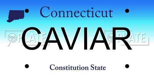 CAVIAR Connecticut License Plate