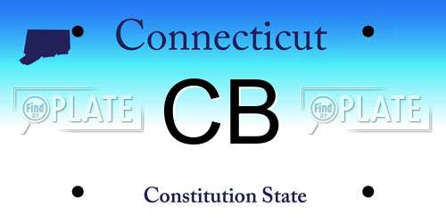 CB Connecticut License Plate