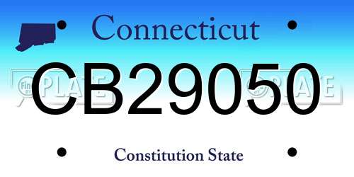 CB29050 Connecticut License Plate