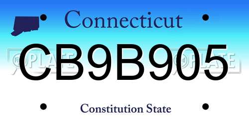 CB9B905 Connecticut License Plate