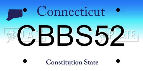 CBBS52 Connecticut License Plate