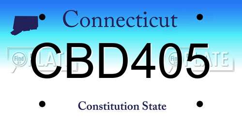 CBD405 Connecticut License Plate
