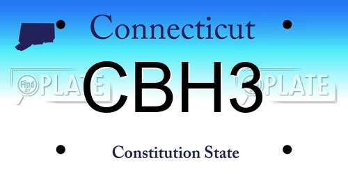 CBH3 Connecticut License Plate
