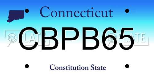 CBPB65 Connecticut License Plate