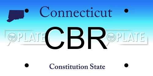 CBR Connecticut License Plate