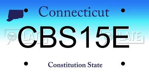 CBS15E Connecticut License Plate