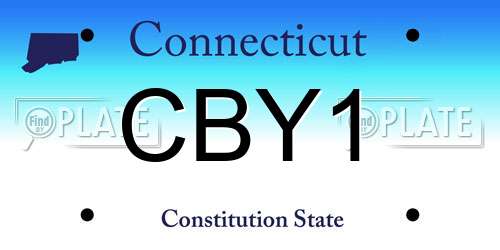 CBY1 Connecticut License Plate