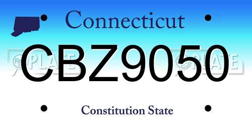 CBZ9050 Connecticut License Plate