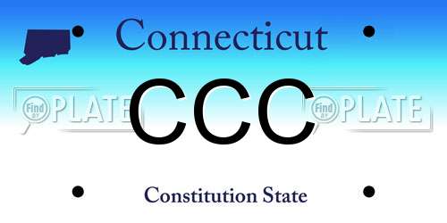 CCC Connecticut License Plate