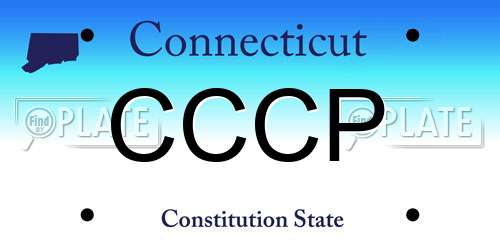 CCCP Connecticut License Plate