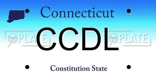 CCDL Connecticut License Plate
