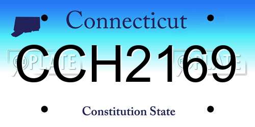 CCH2169 Connecticut License Plate