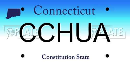 CCHUA Connecticut License Plate
