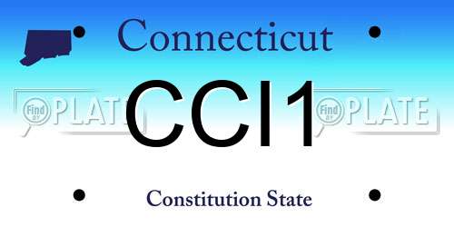 CCI1 Connecticut License Plate