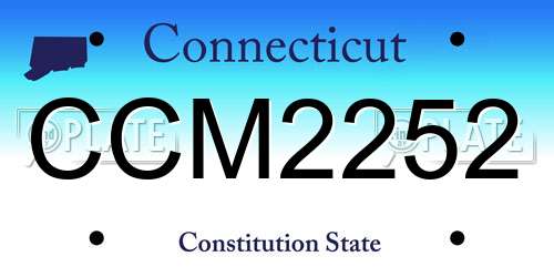 CCM2252 Connecticut License Plate