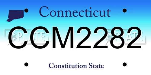 CCM2282 Connecticut License Plate