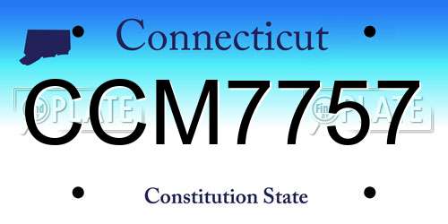 CCM7757 Connecticut License Plate