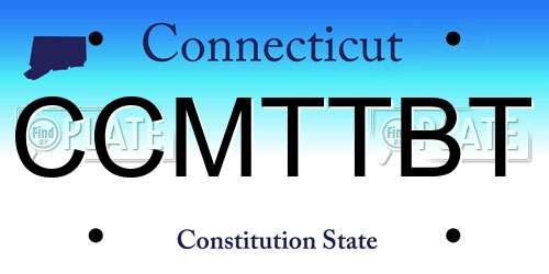 CCMTTBT Connecticut License Plate