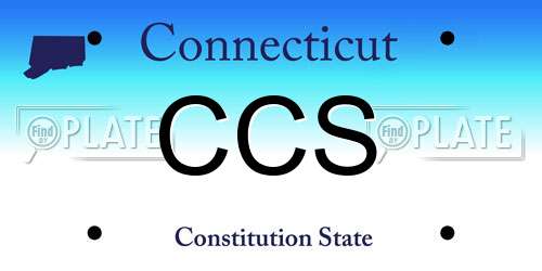 CCS Connecticut License Plate
