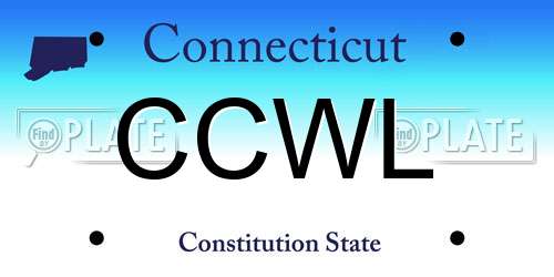 CCWL Connecticut License Plate