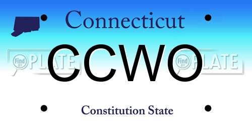 CCWO Connecticut License Plate