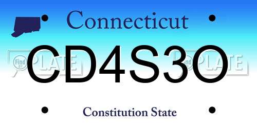 CD4S3O Connecticut License Plate