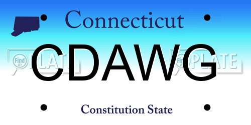 CDAWG Connecticut License Plate
