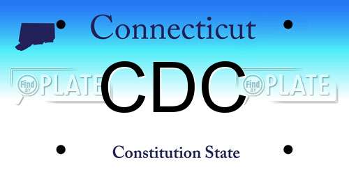 CDC Connecticut License Plate