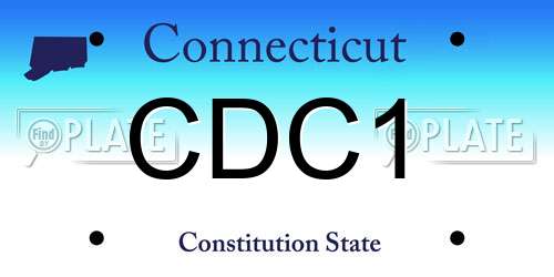 CDC1 Connecticut License Plate